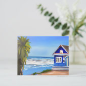 Beach House und Ocean Art | SPRICHWORT Postkarte (Stehend Vorderseite)