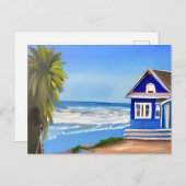 Beach House und Ocean Art | SPRICHWORT Postkarte (Vorne/Hinten)