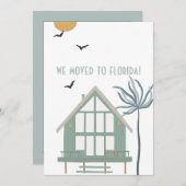 Beach House und Palm Tree Wir zogen nach Florida Ankündigung (Vorne/Hinten)