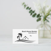 Beach House Urlaub Miete minimalistisch Visitenkarte (Stehend Vorderseite)