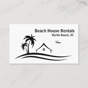 Beach House Urlaub Miete minimalistisch Visitenkarte