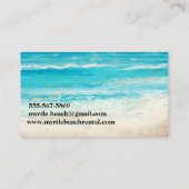 Beach House Urlaub Vermietung Wasserfarbe Visitenkarte (Rückseite)
