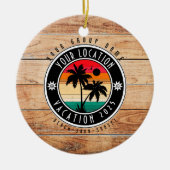Beach house Vacation Custom Group Name Summer Keramik Ornament (Vorne)