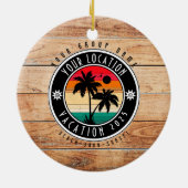 Beach house Vacation Custom Group Name Summer Keramik Ornament (Hinten)