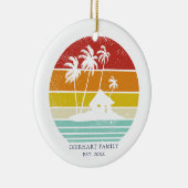 Beach House Vacation Family Christmas Wiedersehen Keramik Ornament (Rechts)