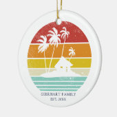 Beach House Vacation Family Christmas Wiedersehen Keramik Ornament (Links)