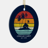 Beach House Vacation Family Wiedersehen Nautical Keramik Ornament (Rechts)