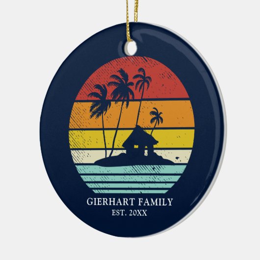 Beach House Vacation Family Wiedersehen Nautical Keramik Ornament (Links)