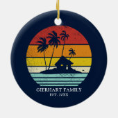Beach House Vacation Family Wiedersehen Nautical Keramik Ornament (Hinten)
