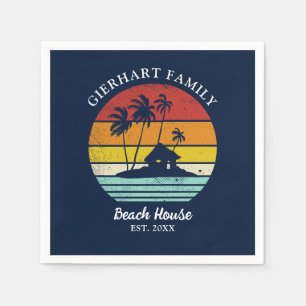 Beach House Vacation Family Wiedersehen Nautical Serviette