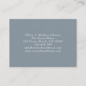 Beach House Vacation Rental Business Card Visitenkarte (Rückseite)