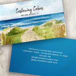 Beach House Vacation Rental Business Card Visitenkarte