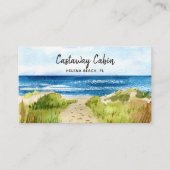 Beach House Vacation Rental Business Card Visitenkarte (Vorderseite)