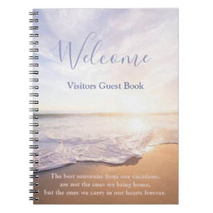 Beach House Vacation Rental Guestbook Notebook Notizblock