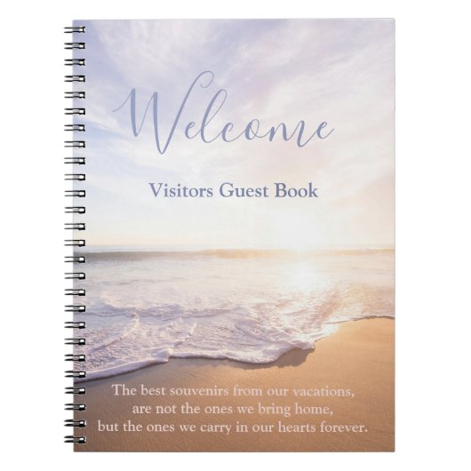 Beach House Vacation Rental Guestbook Notebook Notizblock (Vorderseite)