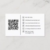 Beach House Vacation Rental QR Social Media Icons Visitenkarte (Rückseite)