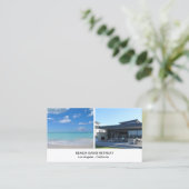 Beach House Vacation Rental QR Social Media Icons Visitenkarte (Stehend Vorderseite)