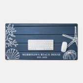 Beach House Vintag Seashells Benutzerdefinierter T Schreibtischunterlage (Tastatur & Maus)