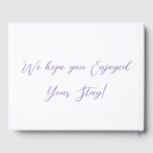 Beach House Welcome Back Guest Information Gästebuch (Rückseite)