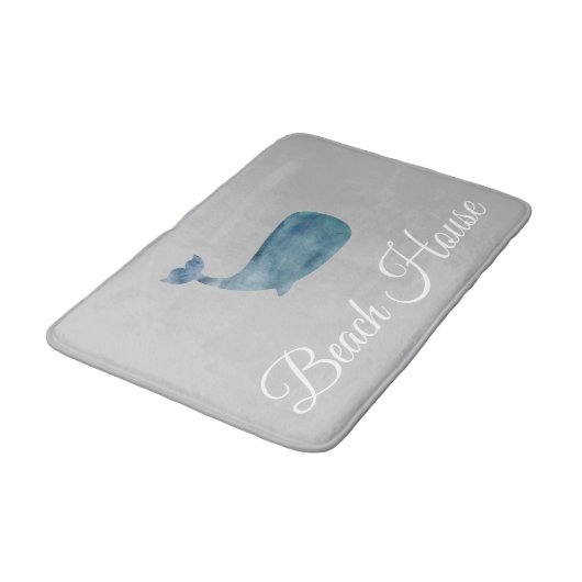 Beach House Whale Medium Bath Mat Badematte (Schrägansicht)