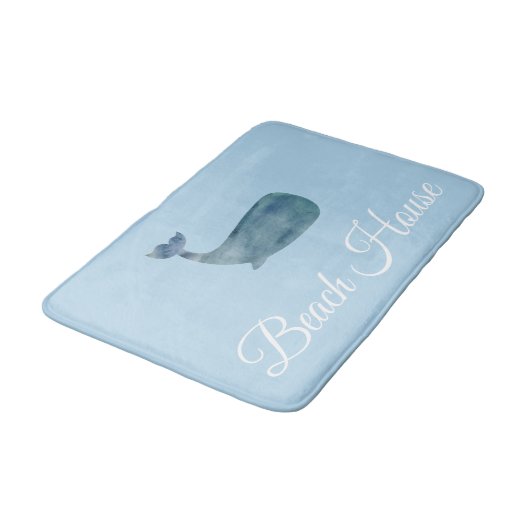 Beach House Whale Medium Bath Mat Badematte (Schrägansicht)
