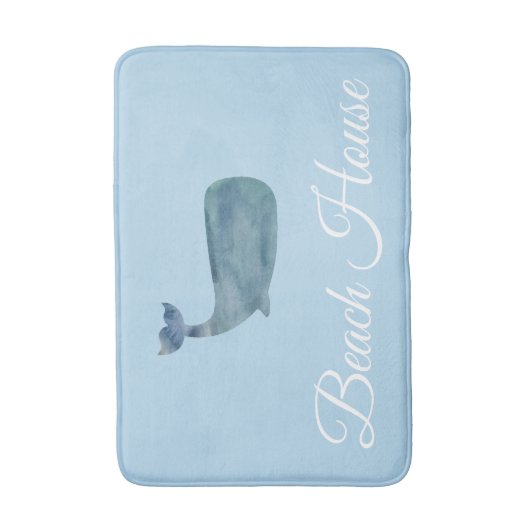 Beach House Whale Medium Bath Mat Badematte (Vorderseite Vertikal)