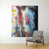 Beach Houses (Marine Life) Moderne Landschaft am M Wandteppich (Beispiel)