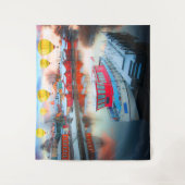 Beach Houses (Marine Life) Moderne Landschaft am M Wandteppich (Vorderseite)