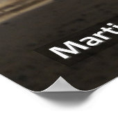 Beach Hund bei Sunset Poster (Ecke)