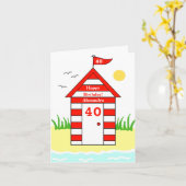 Beach Hut 40. Karte (Gelbe Blume)