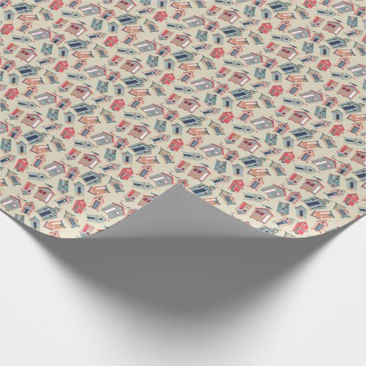 Beach Hut Pattern Geschenkpapier (Ecke)