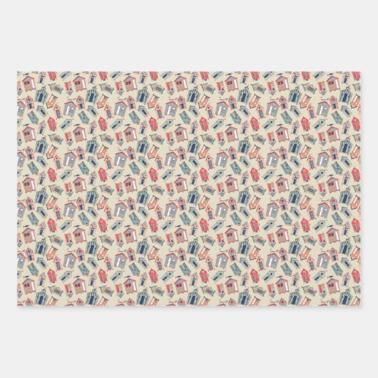Beach Hut Pattern Geschenkpapier Set (Vorderseite 2)