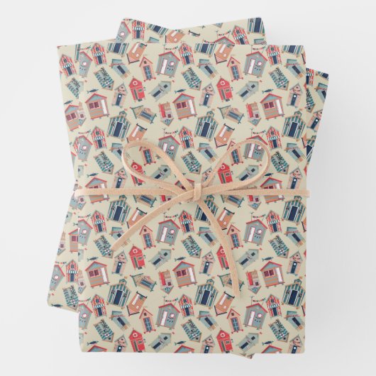 Beach Hut Pattern Geschenkpapier Set (Beispiel)