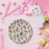 Beach Hut Pattern Pappteller (Party)