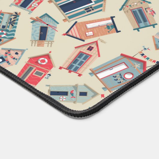 Beach Hut Pattern Schreibtischunterlage (Ecke)
