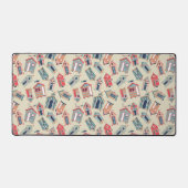 Beach Hut Pattern Schreibtischunterlage (Vorderseite)