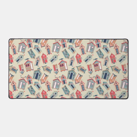 Beach Hut Pattern Schreibtischunterlage (Vorderseite)
