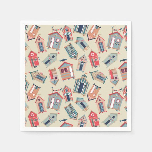 Beach Hut Pattern Serviette (Vorderseite)