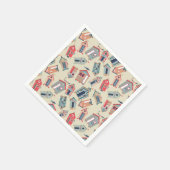 Beach Hut Pattern Serviette (Ecke)