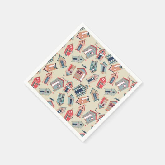 Beach Hut Pattern Serviette (Ecke)