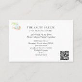 *~* Beach Hut Sea Sand Bucket Dining Tropischer Pa Visitenkarte (Rückseite)