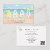 *~* Beach Hut Sea Sand Bucket Dining Tropischer Pa Visitenkarte (Vorne/Hinten)