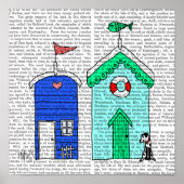 Beach Huts 2 Illustration Poster (Vorne)