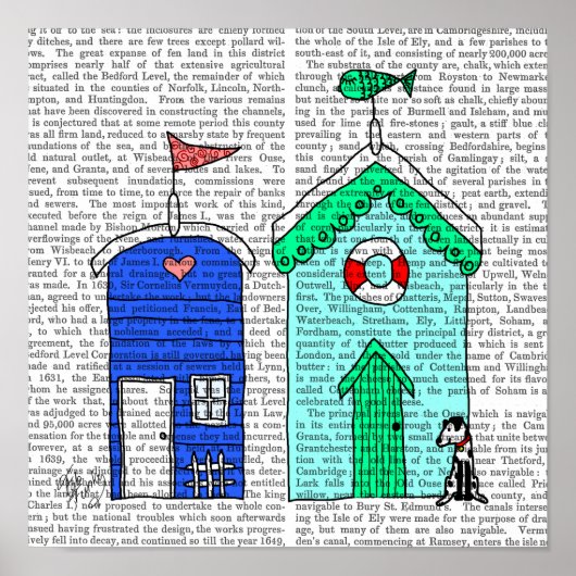 Beach Huts 2 Illustration Poster (Vorne)