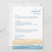 Beach Huts Bachelorette Wochenendreise Einladung (Rückseite)