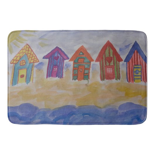 Beach Huts Bath Mat Badematte (Vorderseite)