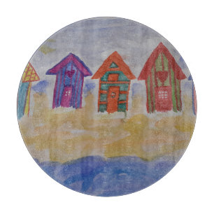 Beach Huts Chopping Board Schneidebrett