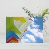 Beach Huts Einladung (Stehend Vorderseite)