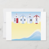 Beach Huts Einladungen (Vorderseite)