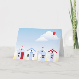 Beach Huts Greeting Cards Karte